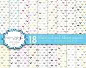 60% OFF Last day 18 multi colored heart digital paper pack, commercial use, scrapbook papers - PGPSPK590 Il_170x135