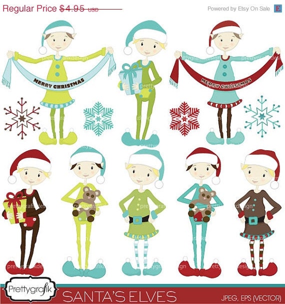 60% OFF Memorial weekend christmas elves clipart commercial use, vector graphics, digital clip art, digital images - PGCLPK421 Il_170x135