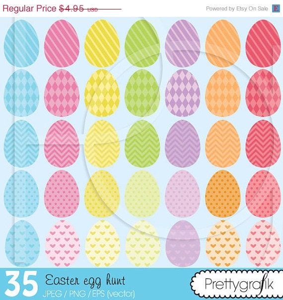 40% OFF easter eggclipart for scrapbooking, commercial use, vector graphics, digital clip art, digital images - PGCLPK511 Il_170x135