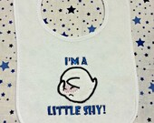 Super Mario Boo Applique Baby Bib