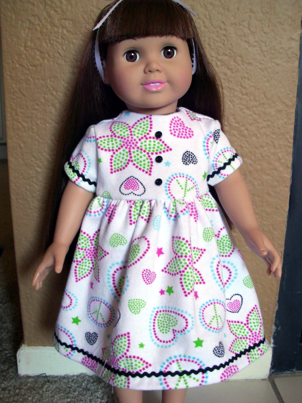American Girl Doll White Knit Dress