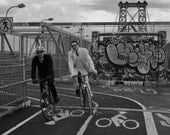 Two Gentlemen Cross the Williamsburg, Hand-signed Limited Edition 11x14 Fine Art Print