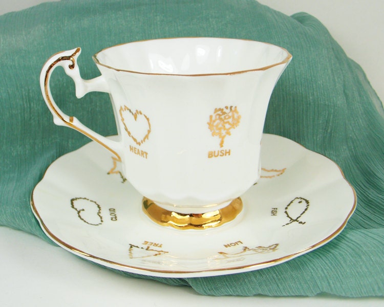 Cup of Fortune No. 2 - Vintage Fortune-Telling Tea Cup and Saucer