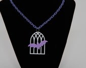 Batty Cathedral Window Necklace and Earring Set