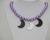 Moon Pearls Necklace and Bracelet Set