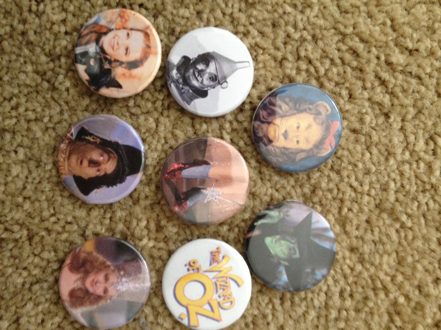 Wizard of Oz 1.25 pinback button set of 8