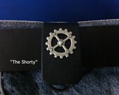 Handmade Black Leather Steampunk Key Fob "The Shorty" Over The Belt Key Chain Key Ring Gift Keychain Keyring 