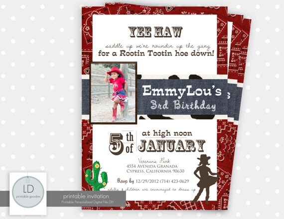 Western Party Invitation Il_570xn