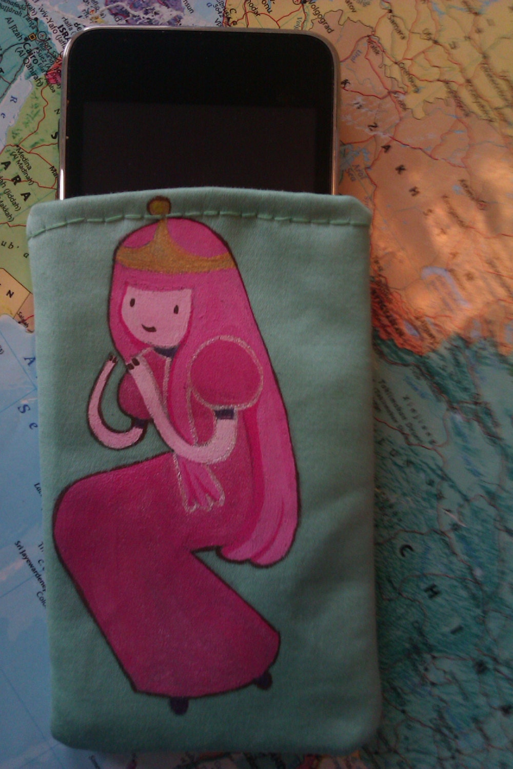 Adventure Time Ipod/ phone fabric case : Princess Bubblegum