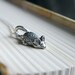 SALE, Antique Silver cute mouse pendant, Mouse Necklace, Animal Pendant, Everyday Jewelry, Minimalist Jewelry