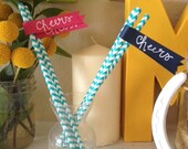 Chevron Straws & Flag