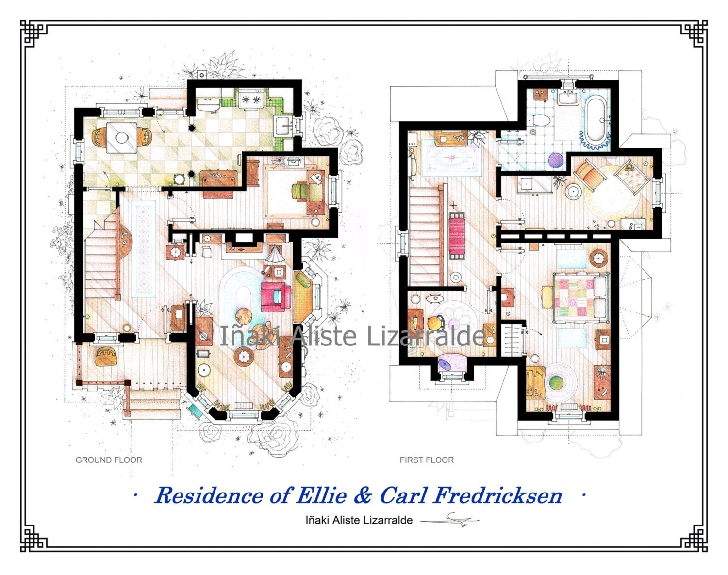 The house from "UP" floorplans - BIG Poster
