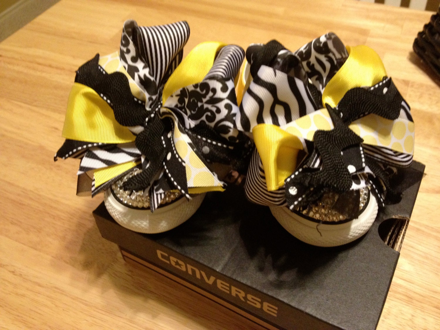 Blinged-Out Converse with Detachable Bows