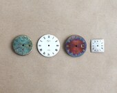 Set of 4 Four Vintage Soviet Clock Faces