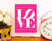 10 x 8" Framed type print wall art - All You Need Is Love