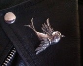 Classic  Old School Tattoo Swallow Brooch