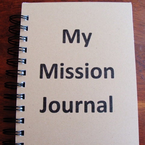 My Mission Journal, 5 x 7 Handmade Notebook, Journal, Travel Journal, Diary, Books and Zines, Paper Goods, Stationery