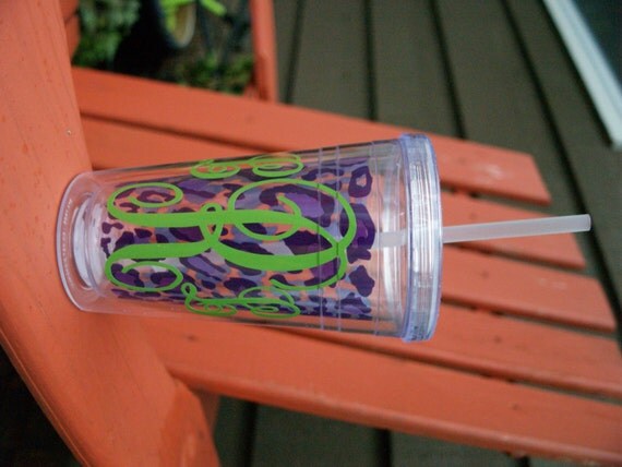 Personalized Travel Mug, Tervis style tumbler - Monogram