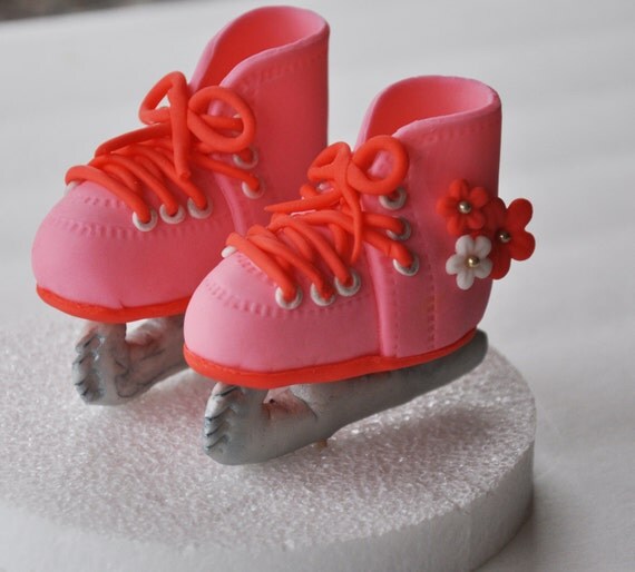 Fondant Cake Topper - Ice Skate - Ice Skating Edible Cake Topper Il_570xn