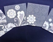 Flowers & Fun Stationery Set- 8 decorative cards with 8 hand-lined envelopes