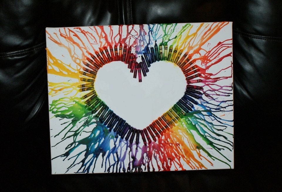 Heart Crayon Art
