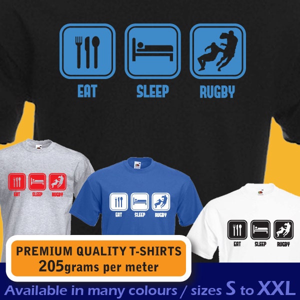 EAT SLEEP  RUGBY player, sport, union, league funny mens womens   boys girls teenagers T-shirt Birthday Present Gift