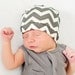 Organic Black Chevron Knit Beanie