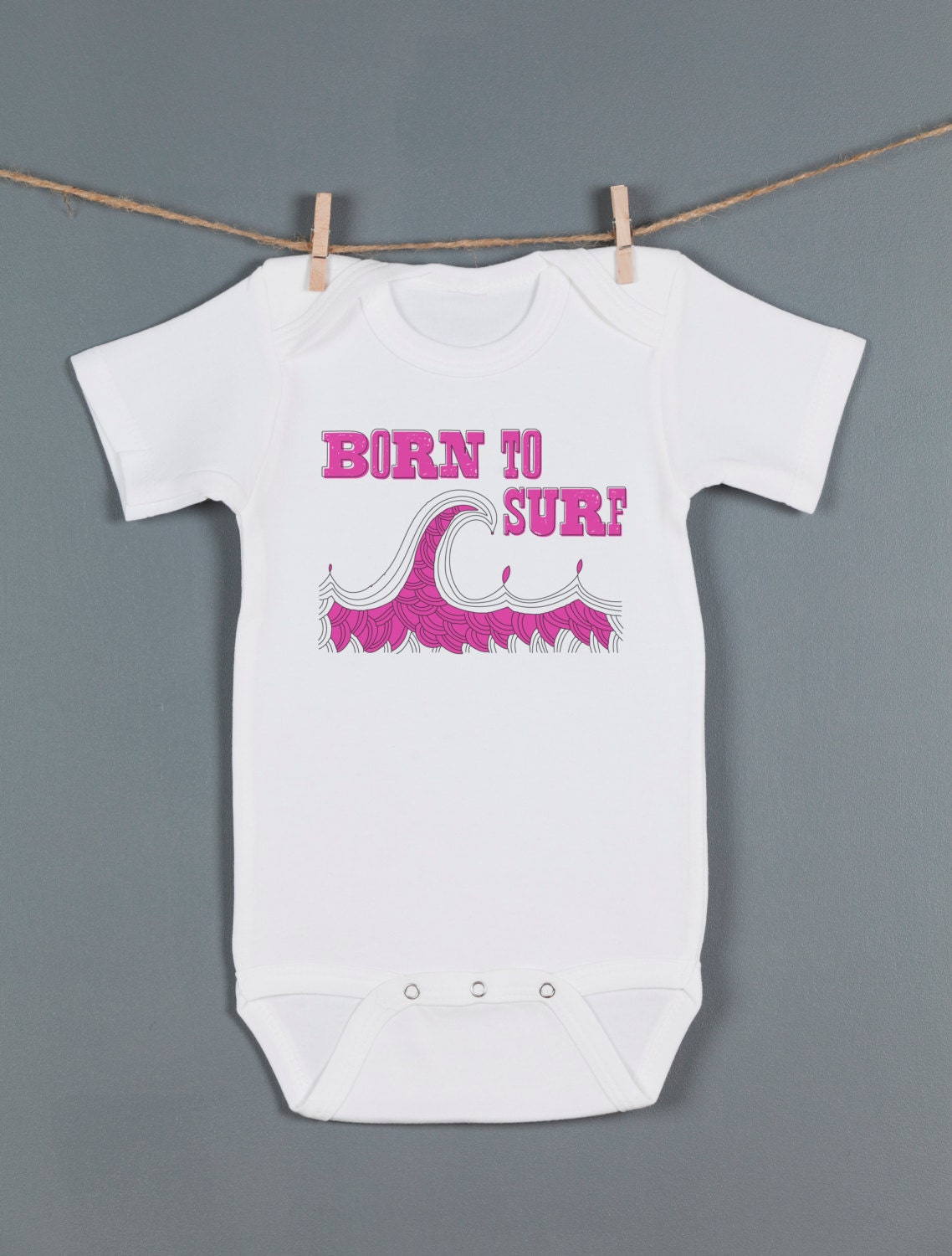 Surfer Girl Onesie, Born to Surf Baby Onesie, , Children Clothes, Baby and Toddler Clothing, Great Baby Gift or First Birthday