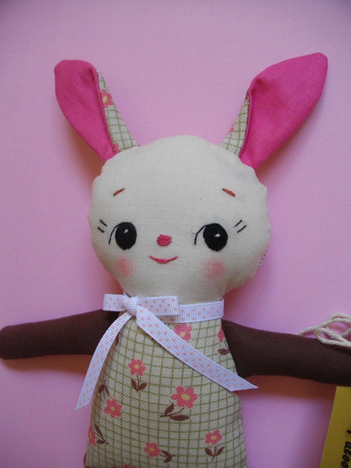 KAWAII BUNNY plushie - Handmade vintage-inspired plush toy rag doll baby toy EASTER zakka