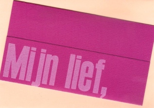 Valentijnkaart, gedrukt met houten letters / Valentine, letterpress printed with wood type