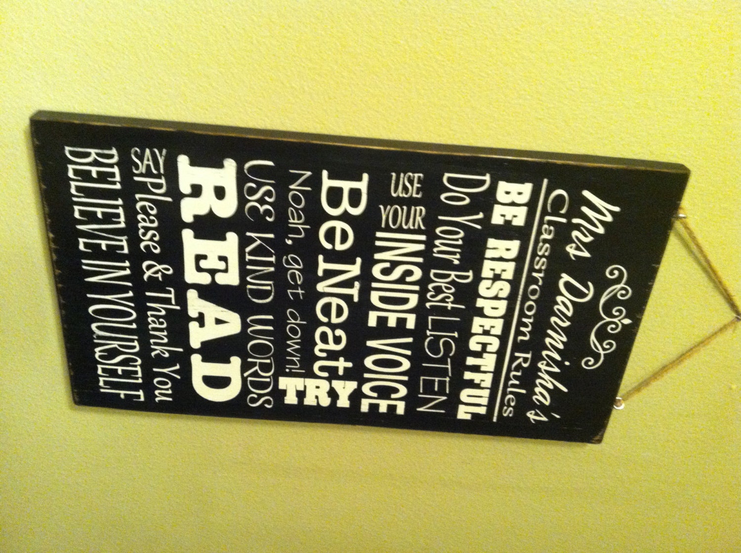 Classroom Rules Subway Art