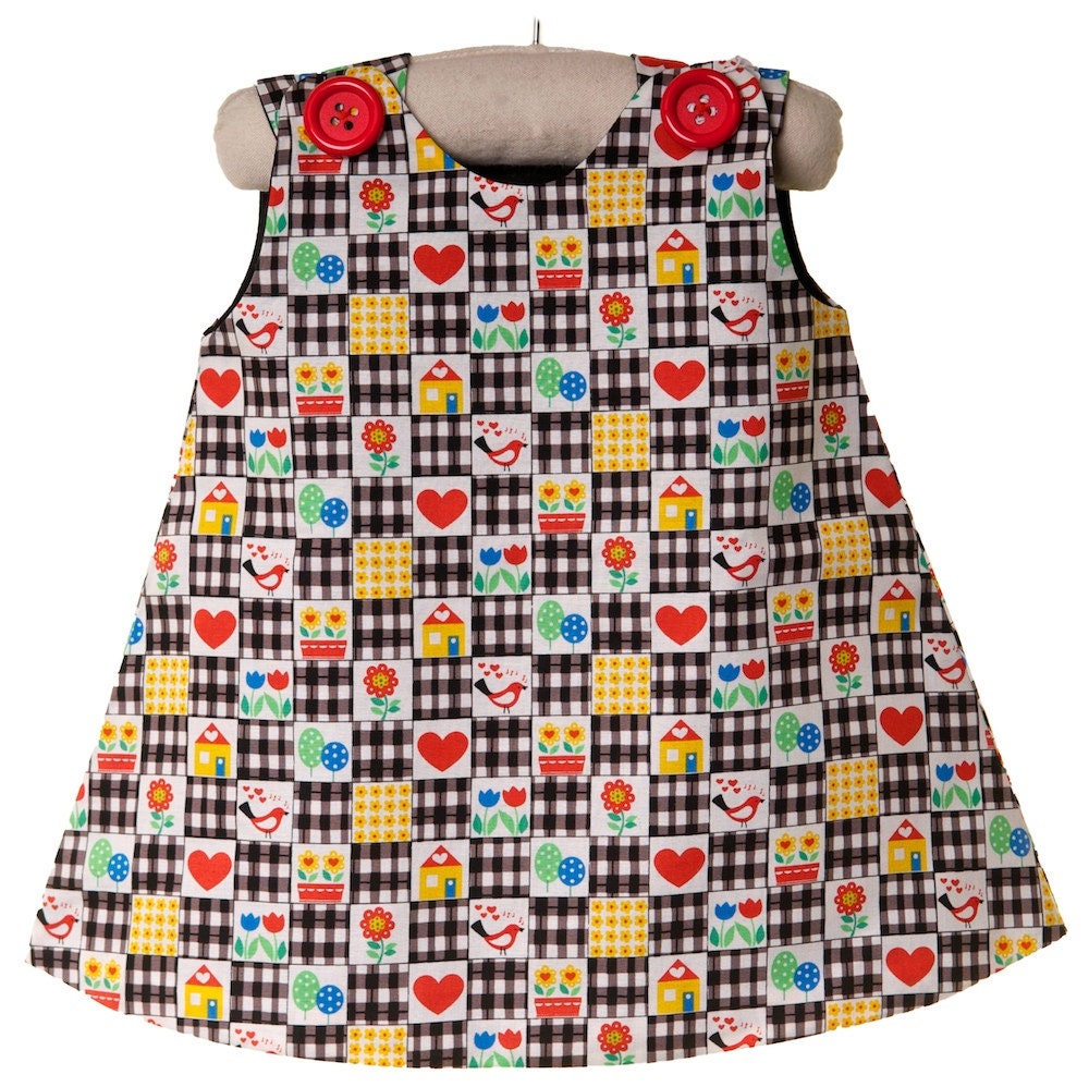 Baby Girls Dress, Little Girls outfit, Everyday dress, Children Clothing, Cotton Top, On Sale, Marvieshop  6M to 3T Ready to ship