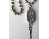 Art Deco  "Steampunk" Influenced WATCH NECKLACE  made from Antique "FOUND" Objects  -- One-of-a-Kind