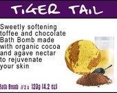 2 x Tiger Tail Bath Bombs  // 2 x 120g (4.2oz) // Fresh Natural Handmade Vegan Bath Bombs Fizzies