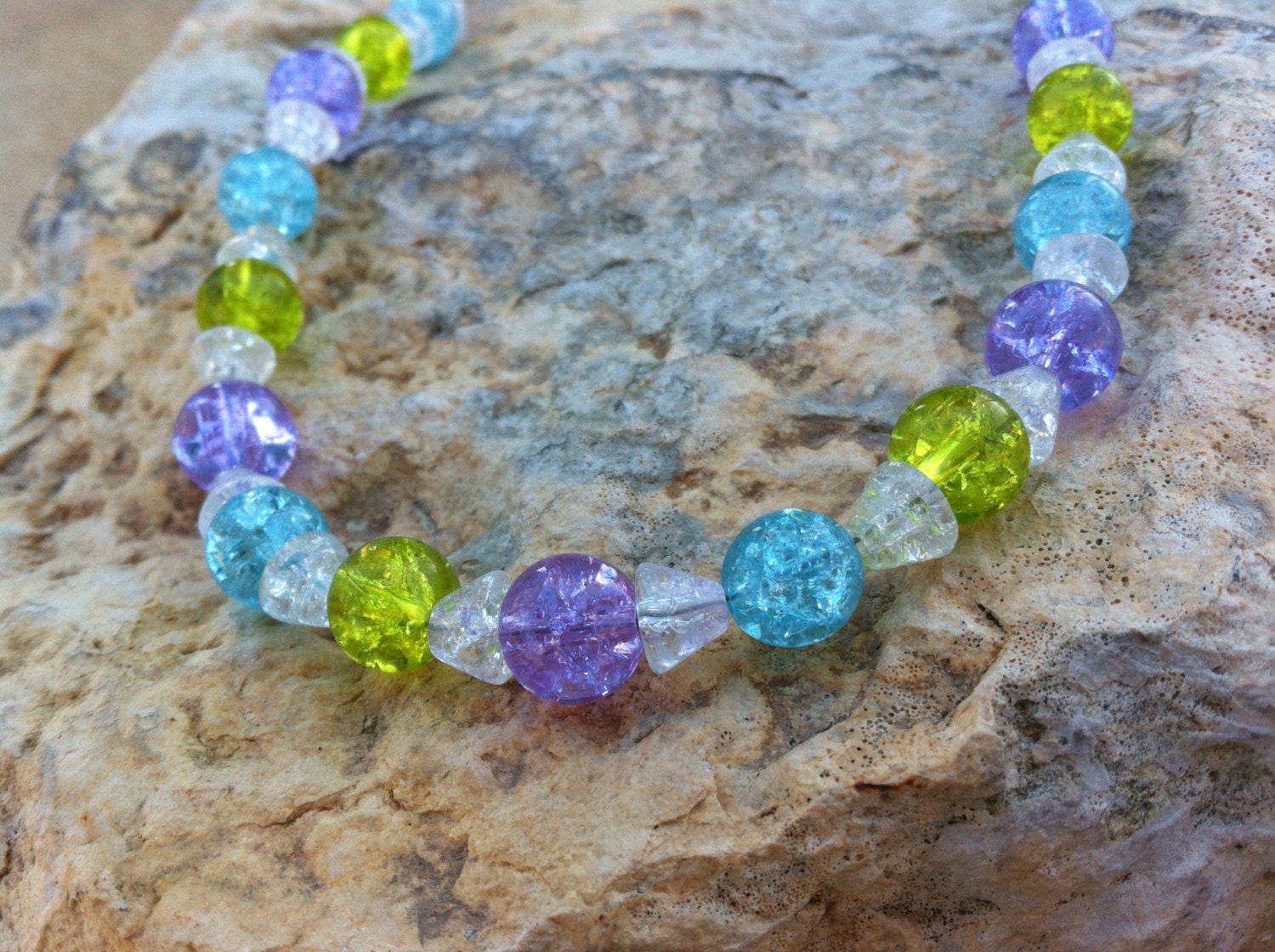 Blue Lagoon - Necklace, Earrings, and Bracelet. 3 piece set