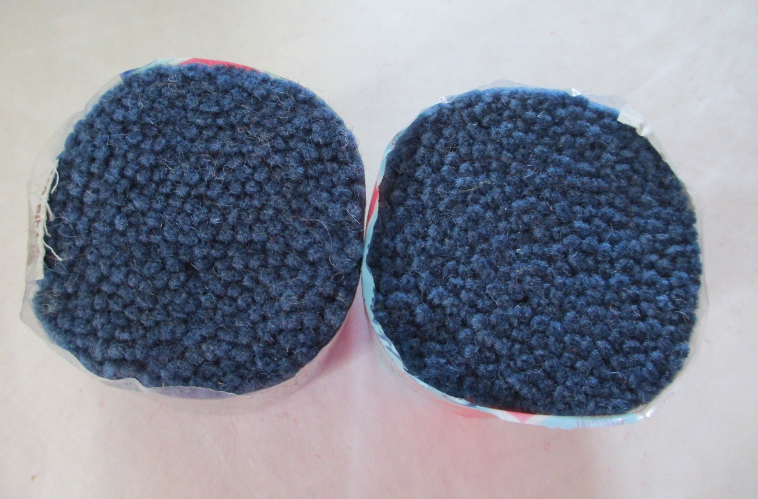 5 skeins- Vintage Bernat Wool Rug Yarn  Cut for Latch Hook (Color 3134) blue