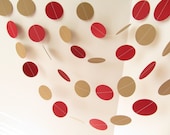 Wedding Paper Garland Brick Red & Kraft Brown, Wedding, Birthday, Showers, Christmas Garland, Room Decoration, Holiday Garland, Natural