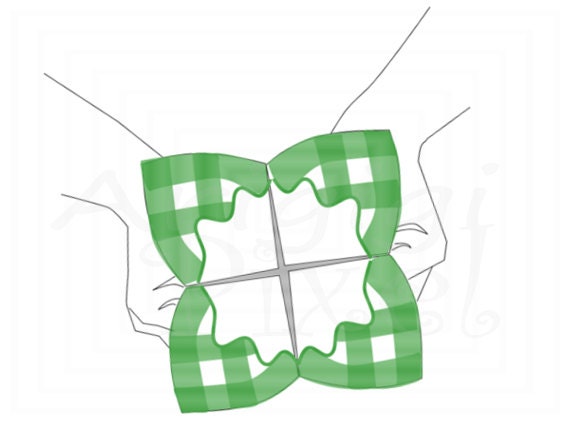 I Heart You Card Printable Cootie Catcher Green Gingham Mountines Cootie Catcher PNG PDF file Il_170x135