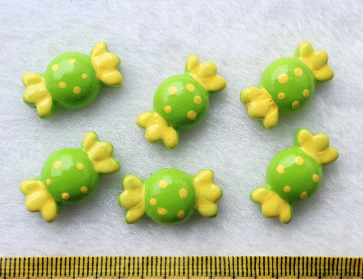 Set of 40 pcs lovely dots wrapped candy flatback scrapbooking Cabochons Cell phone decor, hair pin, DIY-SZ0111B