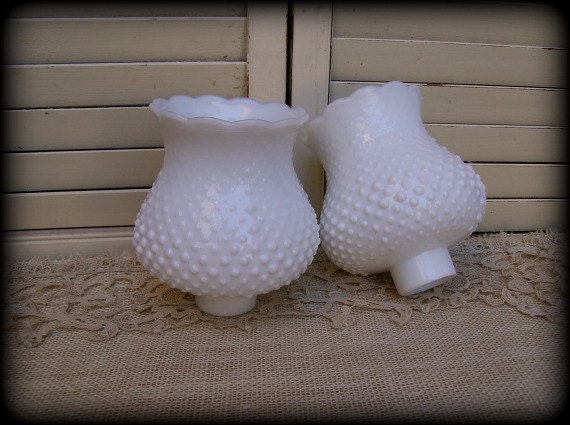 Vintage Hobnail Milk Glass Globe Shade Replacement by WKayVintage