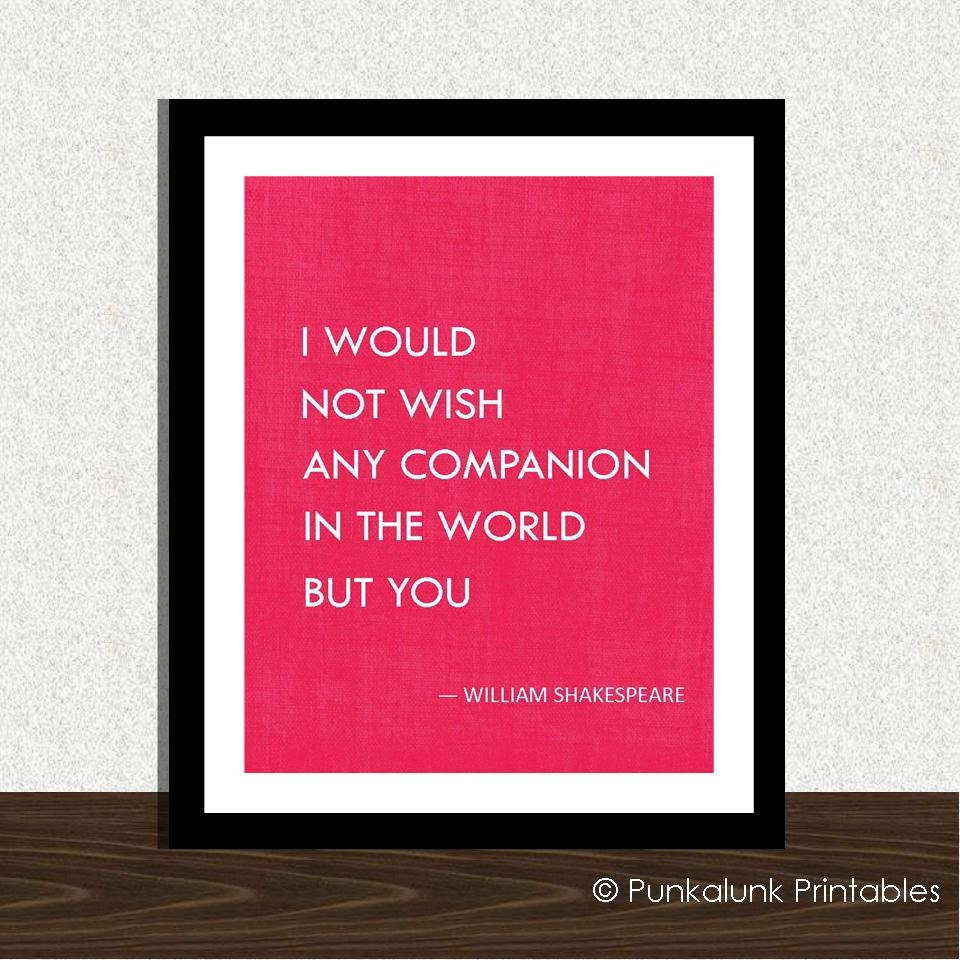 Shakespeare love quote typography art print - romantic gift - 8x10 poster - anniversary present