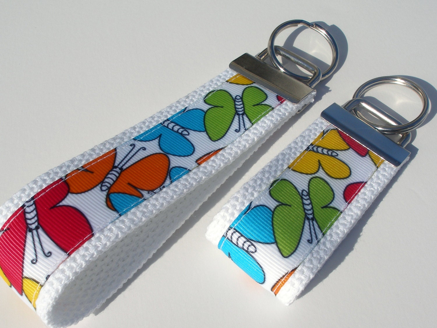 Butterfly Key Fob - Key Ring, Key Chain - choices of sizes, full wrist or mini