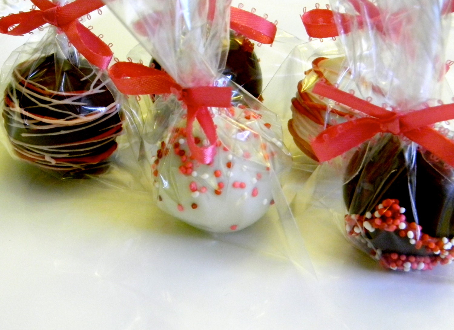 Valentine's Day Cake Pops - Assorted Decorations - Chocolate Covered Strawberry - One Dozen