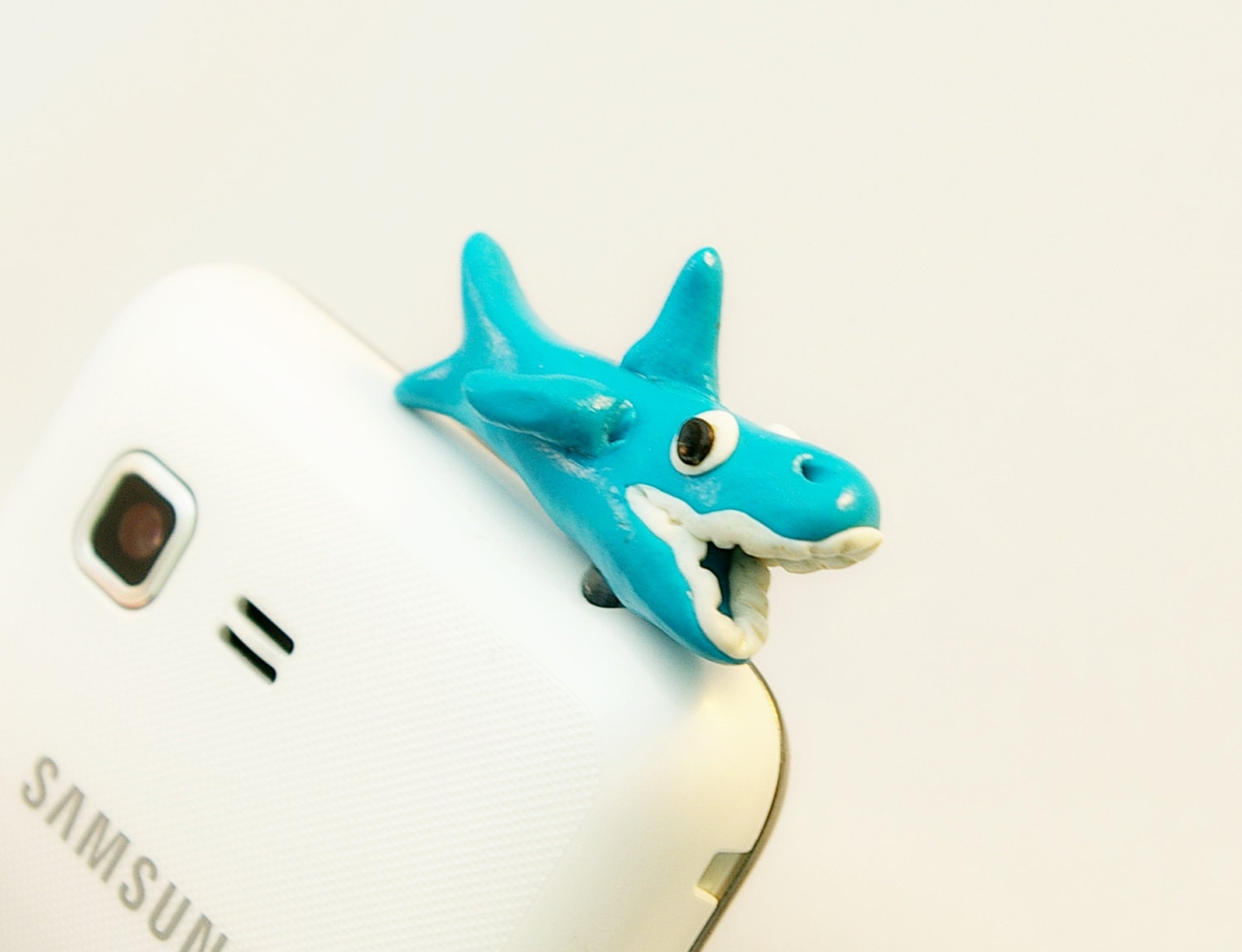 Blue shark, Dust Plug  Phone Dust Stopper Earphone Cap Headphone Jack Charm for iPhone 5 4 4s ,iPad ,Samsung s2 s3, 3.5mm