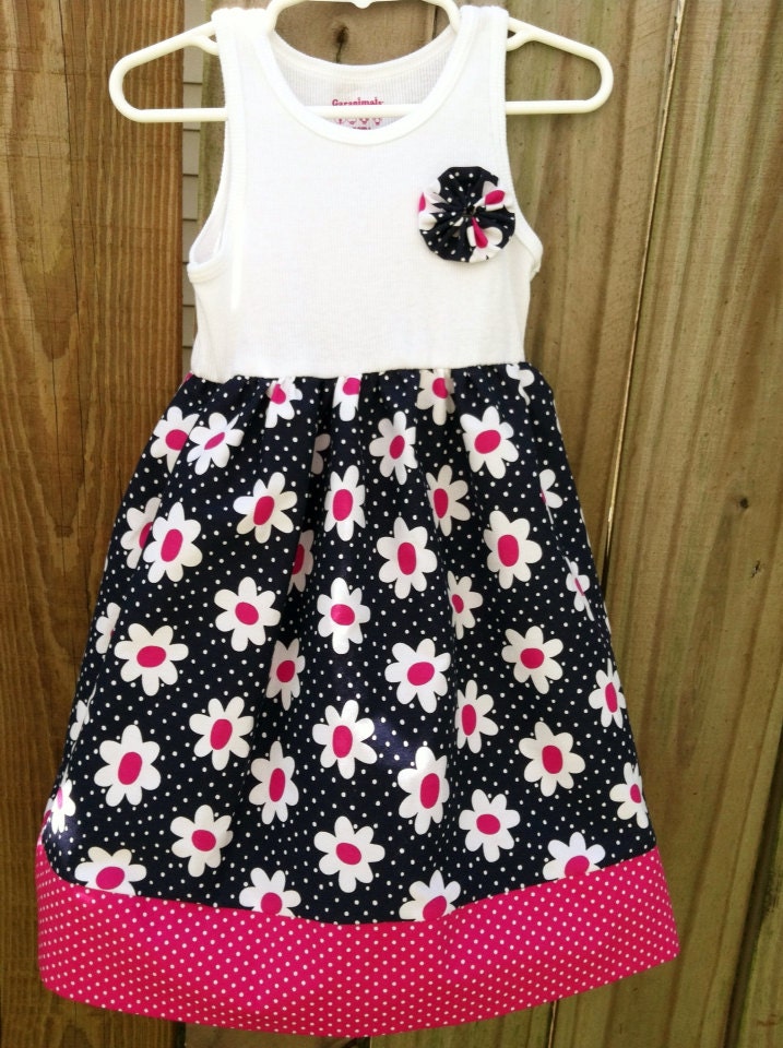 Girls Tank Dress, Summer sundress, Made To Order, 12mo, 18mo, 2t, 3t, 4t, 5t, Toddler dress