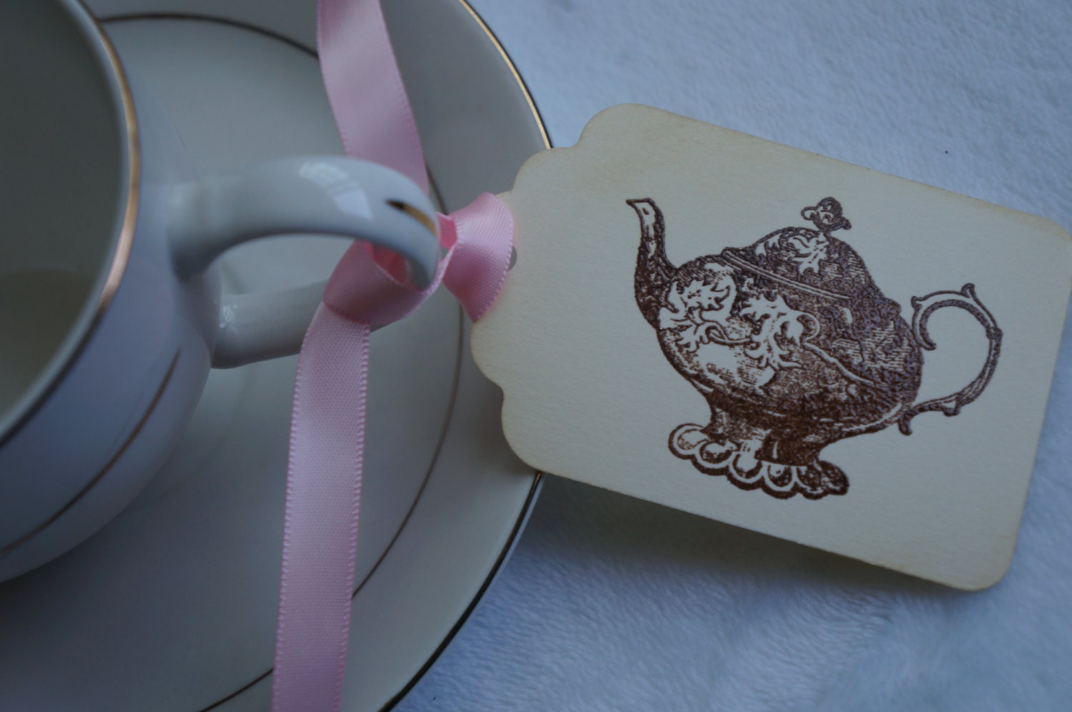 Teapot Tea Party Tags, Tea party gift tags, Set of 10