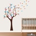 Children's Spring Blossom Tree Nursery Baby Wall Decal Vinyl Removable Art Decoration Windy Leafs Flowers