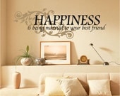 Happiness is... Vinyl Wall Decal Sticker, Romance, Love