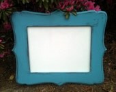 Picture frame hand painted and distressed holds 11 x 14 picture