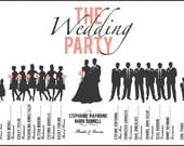 Custom, Printable Wedding Party Program Card